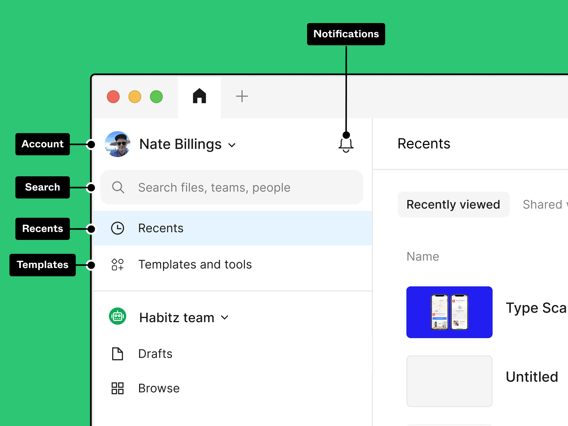 Open Account Settings Figma